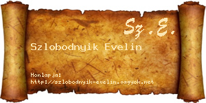 Szlobodnyik Evelin névjegykártya